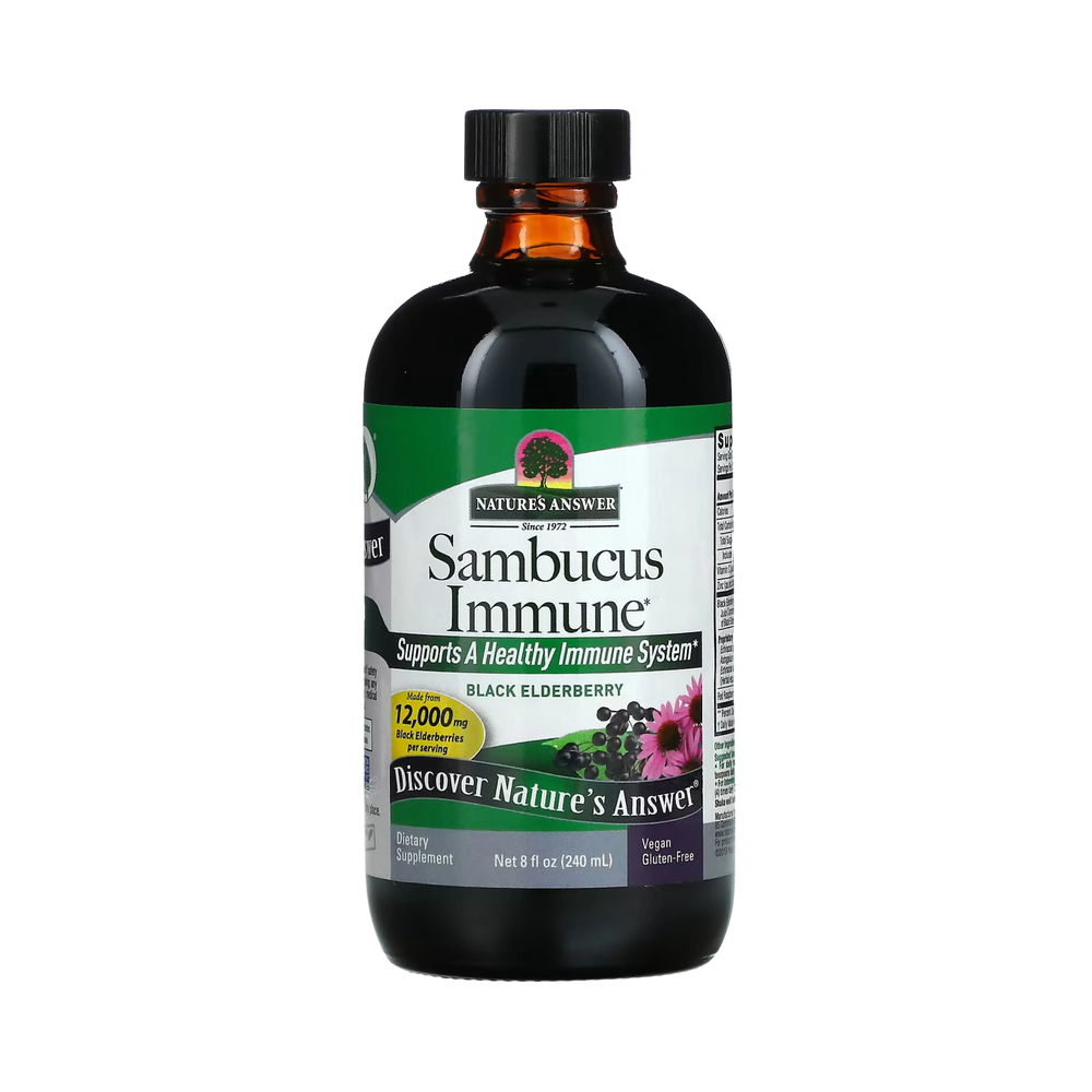 Nature's Answer - Sambucus Immune, Black Elderberry, 8 Oz