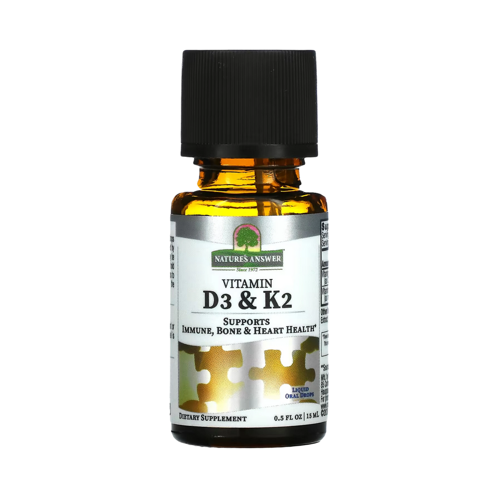 Nature's Answer - Vitamin D3 & K2, 0.5 OZ