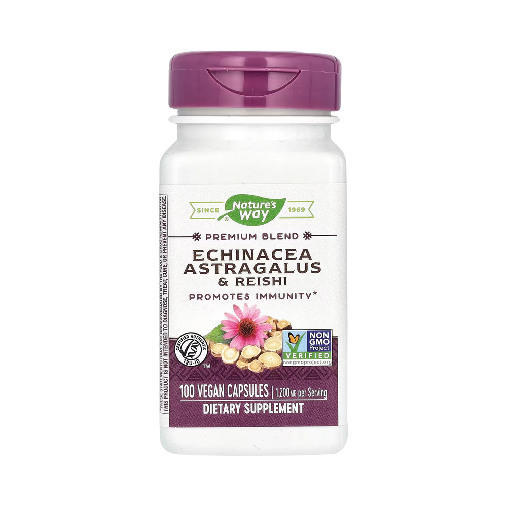 Nature's Way, Echinacea Astragalus & Reishi, 100 Capsules