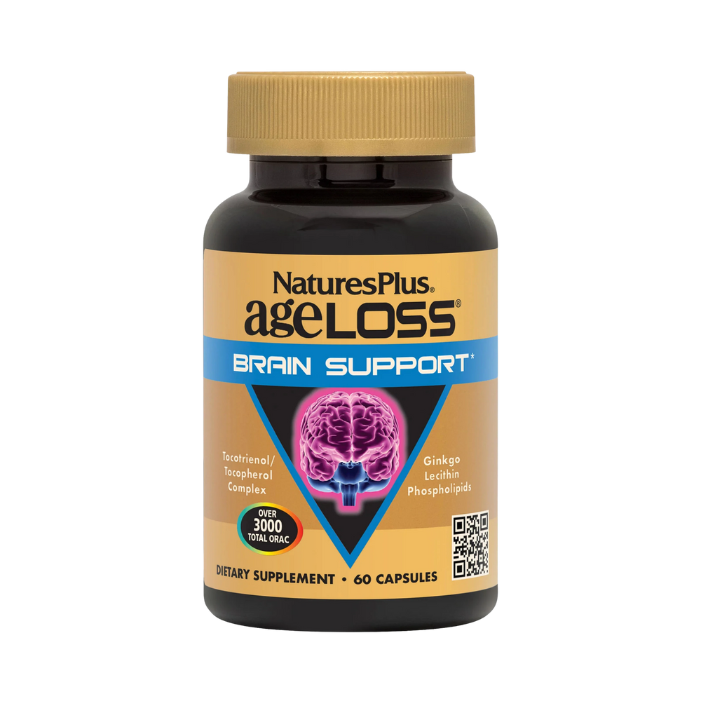 NaturesPlus, Ageloss Brain Support, 60 Veg Capsules