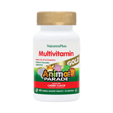 NaturesPlus, Animal Parade Gold, Children's Chewable Multivitamin Supplement, Cherry, 60 Animal-Shaped Tablets