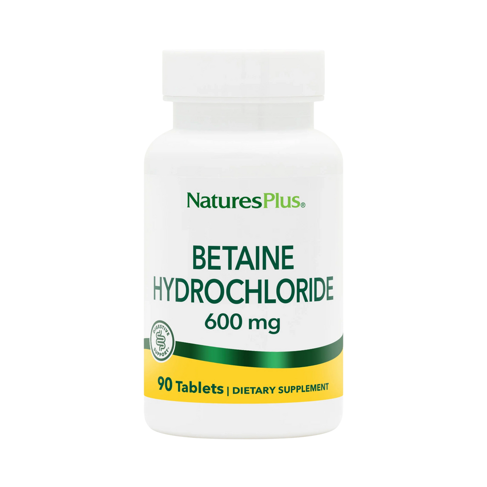 NaturesPlus, Betaine Hydrochloride, 600 Mg, 90 Tablets