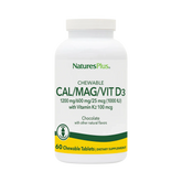 NaturesPlus, Chewable Cal/Mag/Vit D3, Chocolate, 60 Chewable Tablets