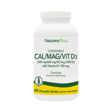 NaturesPlus, Chewable Cal/Mag/Vit D3, Chocolate, 60 Chewable Tablets