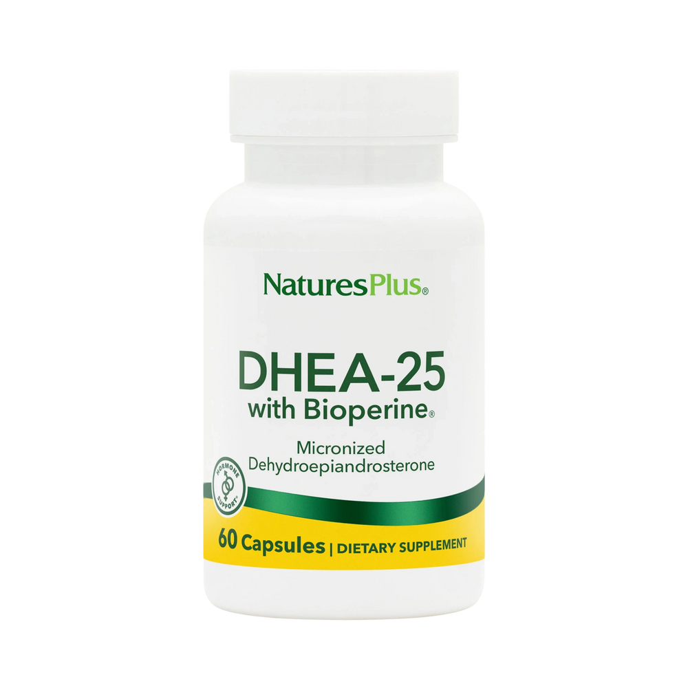 NaturesPlus, DHEA-25 with Bioperine, 60 Capsules