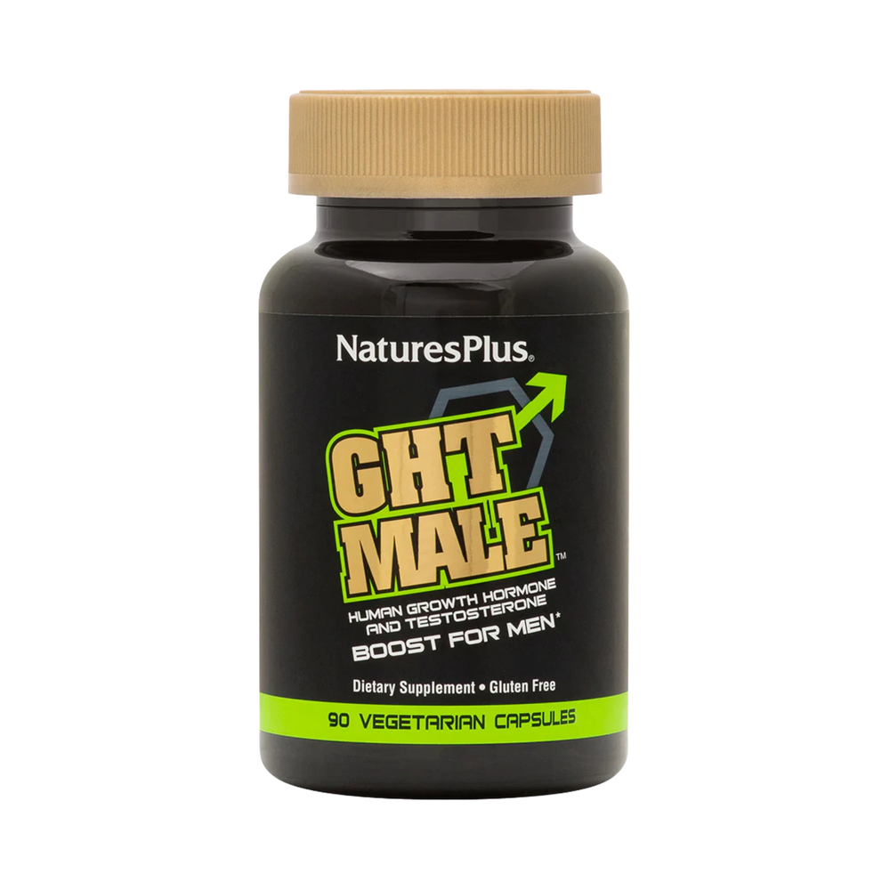 NaturesPlus, GHT Male, Human Growth Hormone And Testosterone Support For Men, 90 Vegetarian Capsules