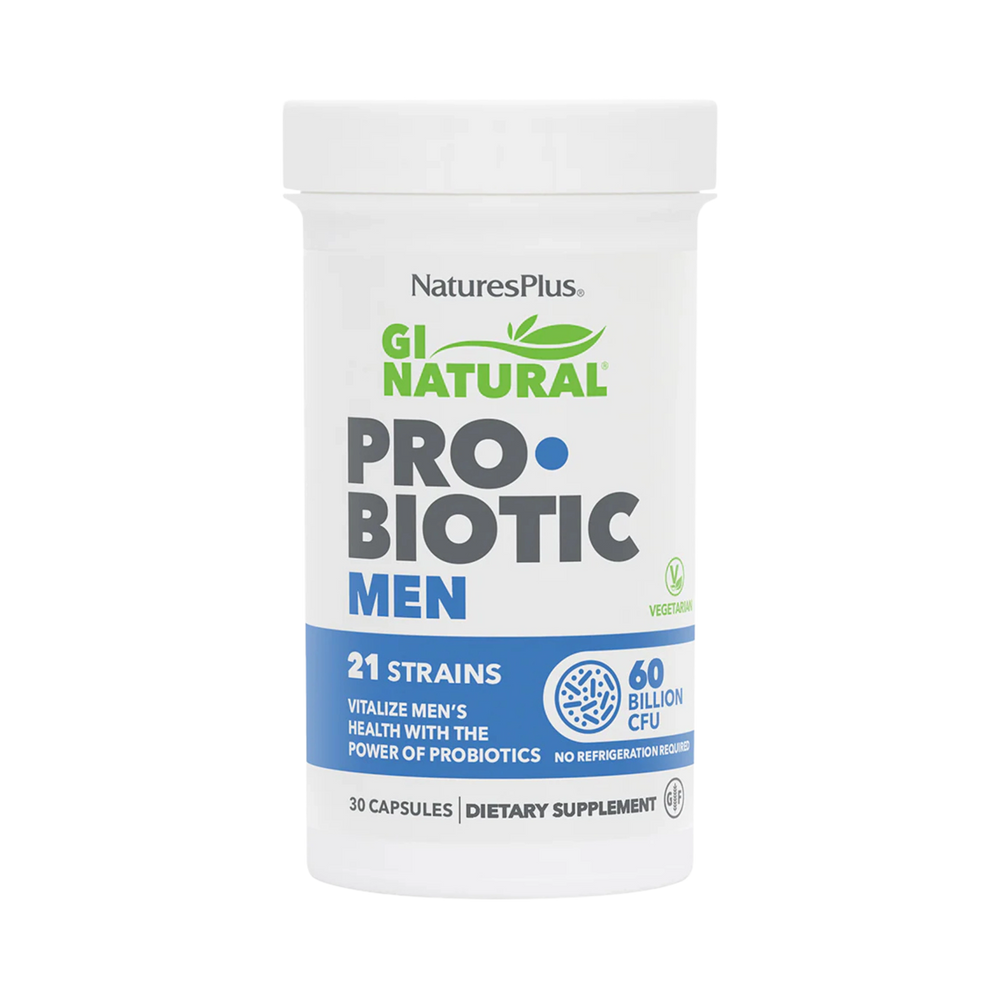 NaturesPlus, GI Natural, Probiotic Men, 60 Billion CFU, 30 Capsules