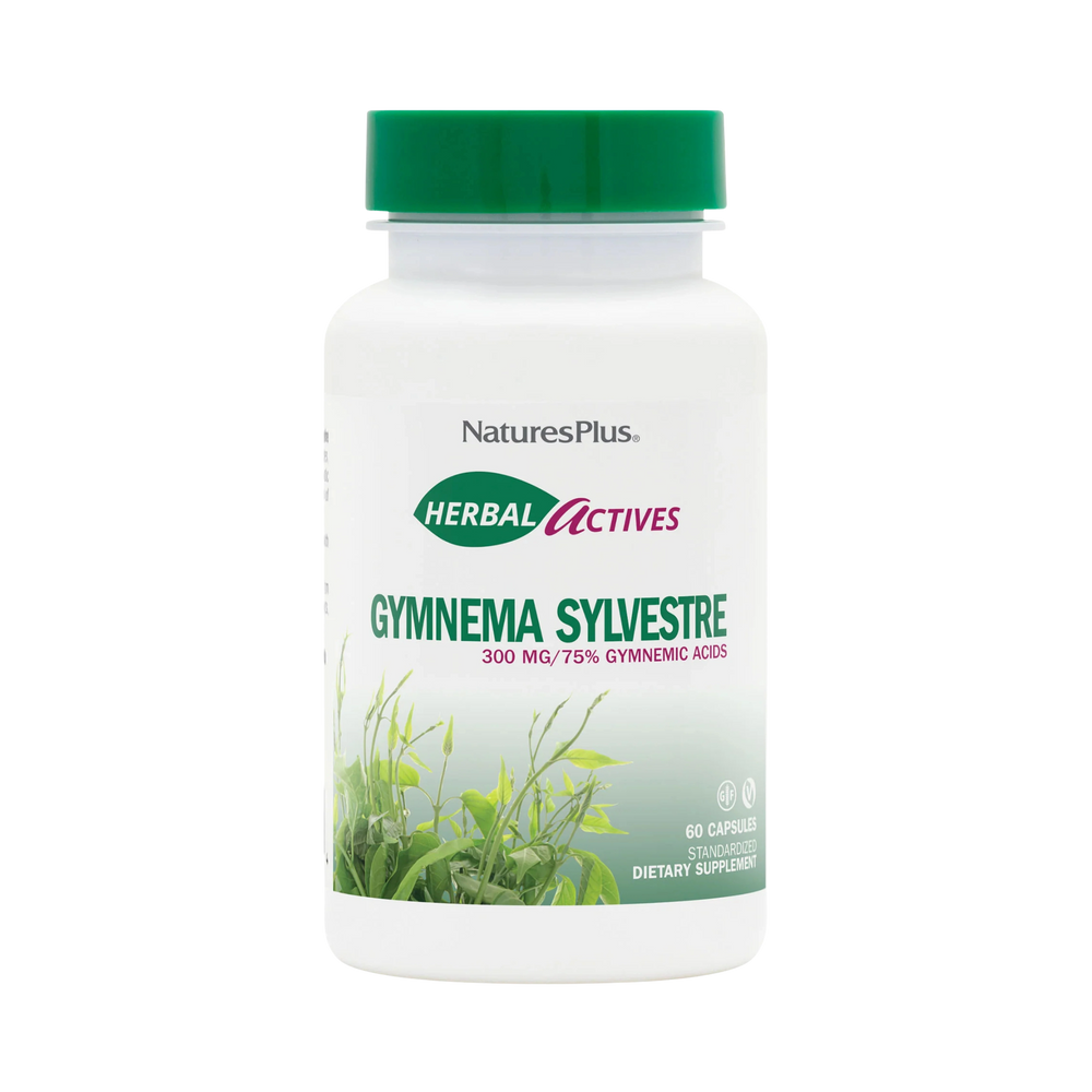 NaturesPlus, Herbal Actives Gymnema Sylvestre 300 Mg Ayurvedic Botanical Supplement, 60 Vegan Capsules