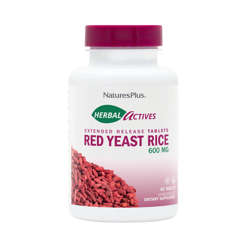 NaturesPlus, Herbal Actives, Red Yeast Rice, 600 Mg, 60 Vegetarian Tablets