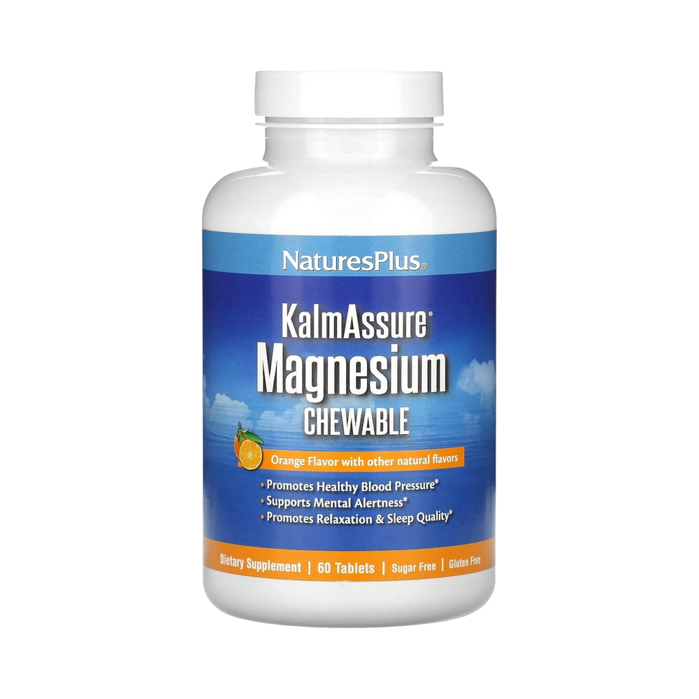 NaturesPlus, KalmAssure Magnesium Chewable, Orange, 60 Tablets