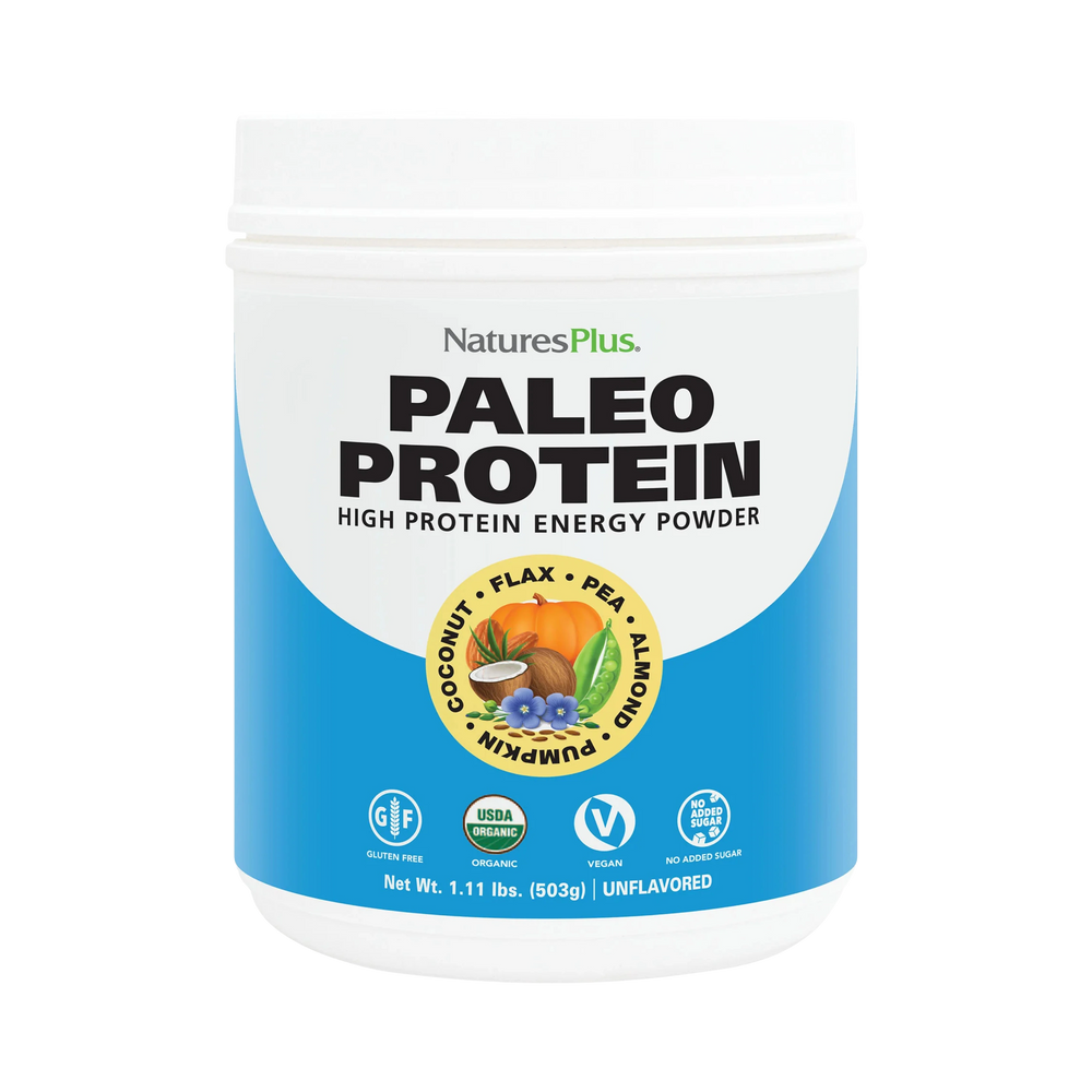 NaturesPlus, Paleo Protein Powder, Unflavored , 1.11 Lbs