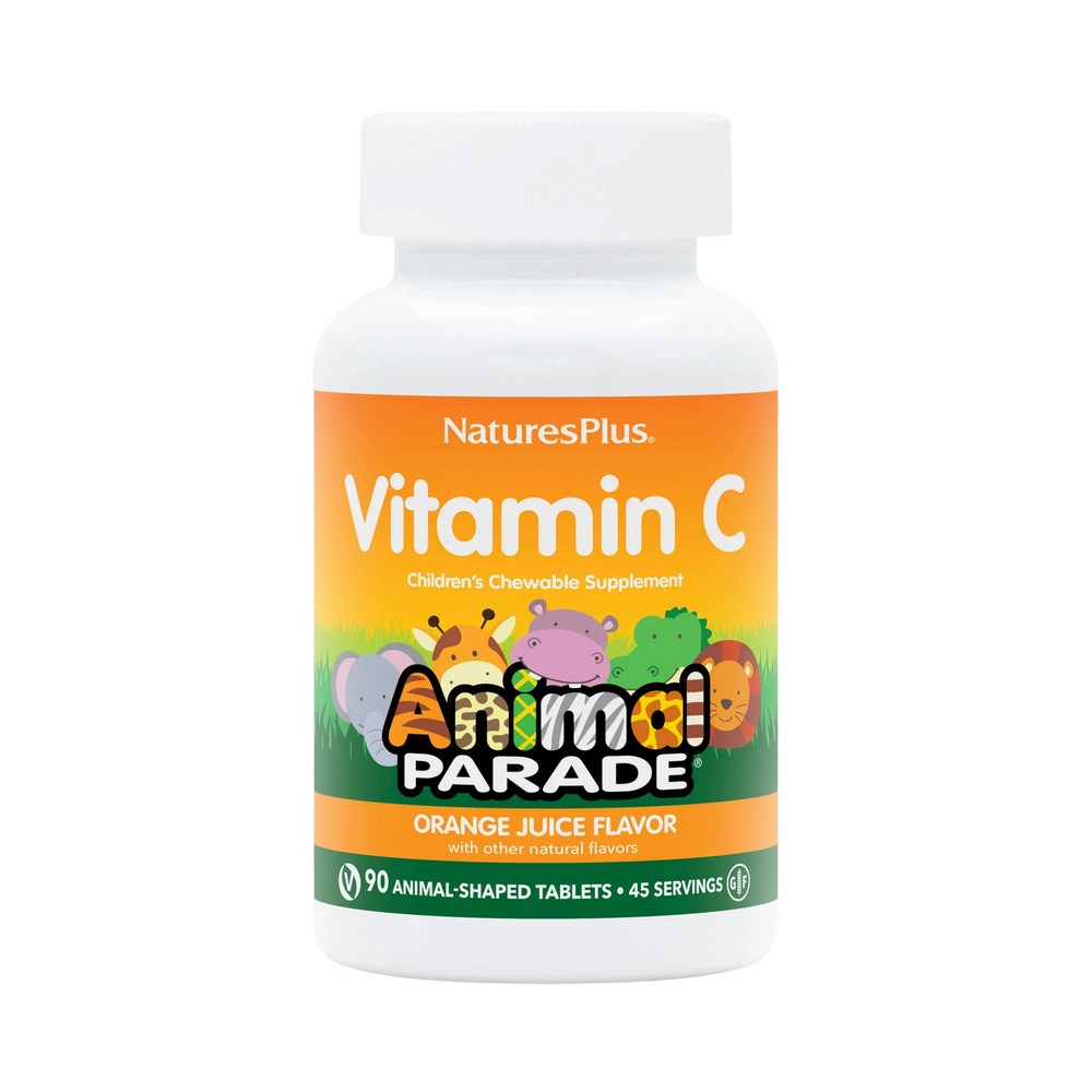 NaturesPlus, Source of Life, Animal Parade, Vitamin C, Orange Juice, 90 Animal-Shaped Tablets