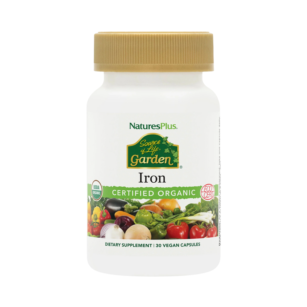 NaturesPlus, Source of Life Garden, Iron, 30 Vegan Capsules