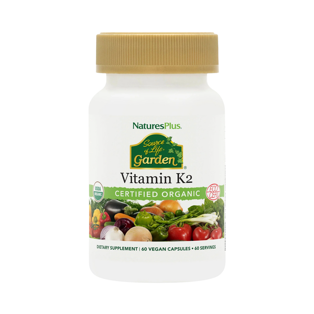 NaturesPlus, Source of Life, Garden, Organic Vitamin K2, 60 Vegan Caps