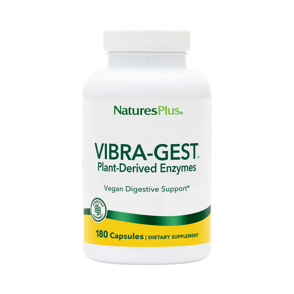 NaturesPlus, Vibra-Gest, Plant-Derived Enzymes, 180 Capsules