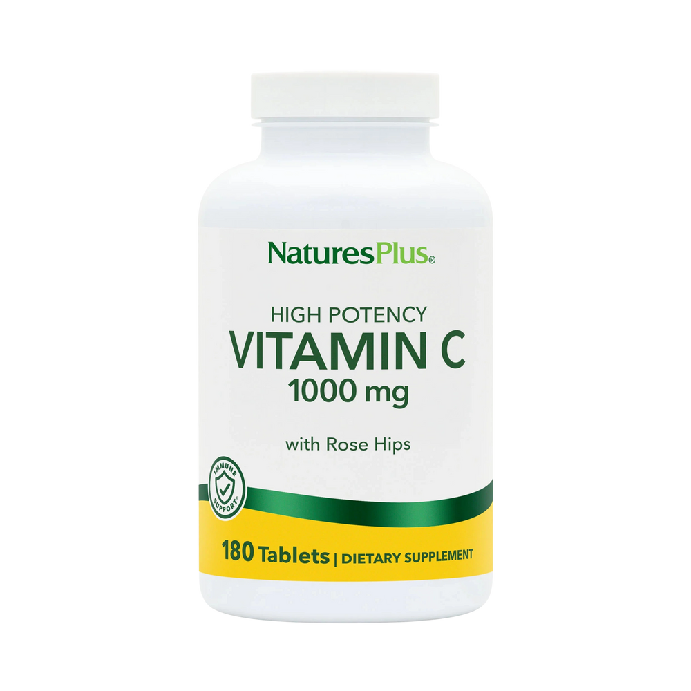 NaturesPlus, Vitamin C 1000 Mg with Rose Hips, 180 Tablet