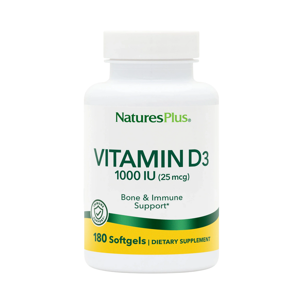 NaturesPlus, Vitamin D3, 25 Mcg, 180 Softgels
