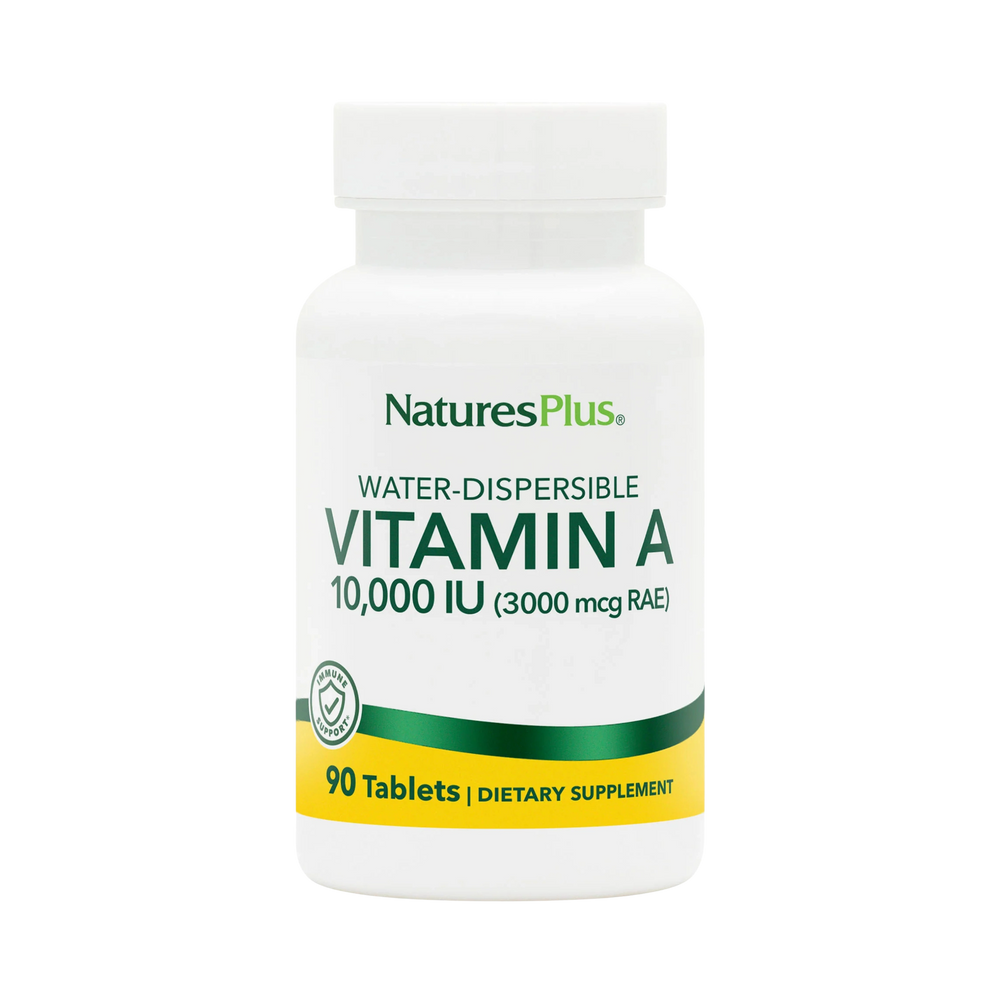 NaturesPlus, Water-Dispersible Vitamin A, 10,000 IU, 90 Tablets
