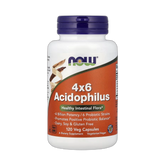 NOW Foods, 4x6 Acidophilus, 120 Veg Capsules