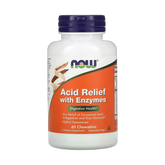 NOW Foods, Acid Relief with Enzymes, 60 Chewables