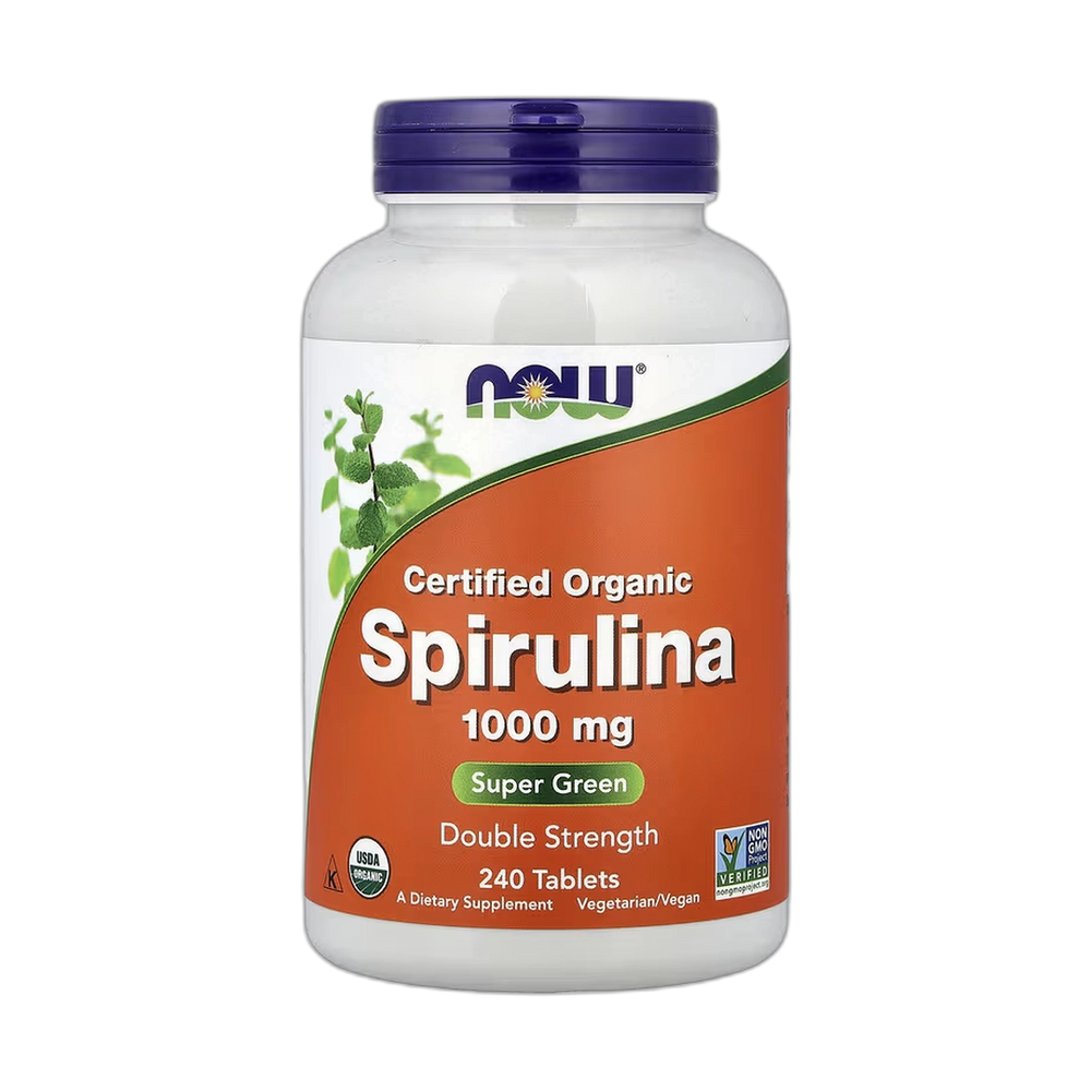 NOW Foods, Certified Organic Spirulina, 1,000 mg, 240 Tablets