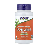 NOW Foods, Certified Organic Spirulina, 500 mg, 100 Tablets