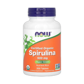 NOW Foods, Certified Organic Spirulina, 500 mg, 200 Tablets