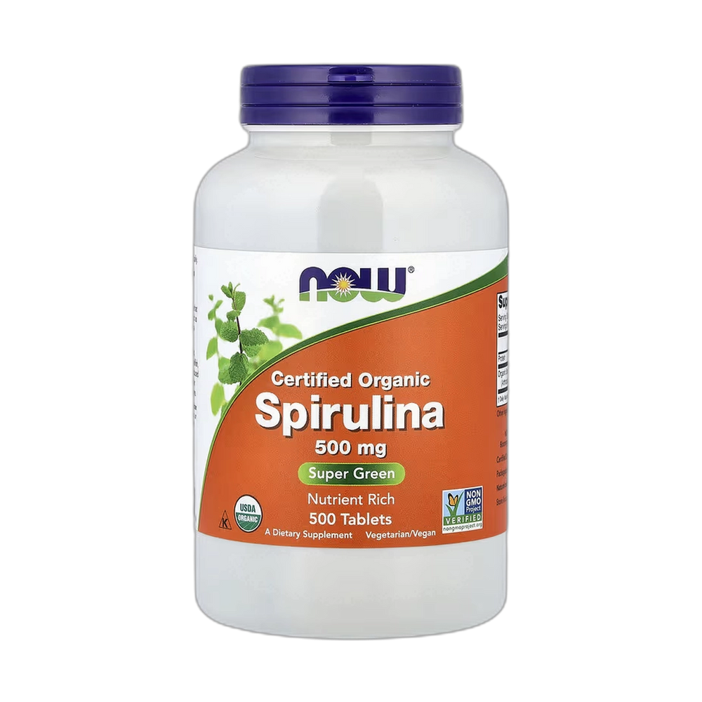 NOW Foods, Certified Organic Spirulina, 500 mg, 500 Tablets