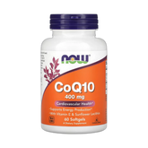 NOW Foods, CoQ10 With Vitamin E & Sunflower Lecithin, 60 Softgels