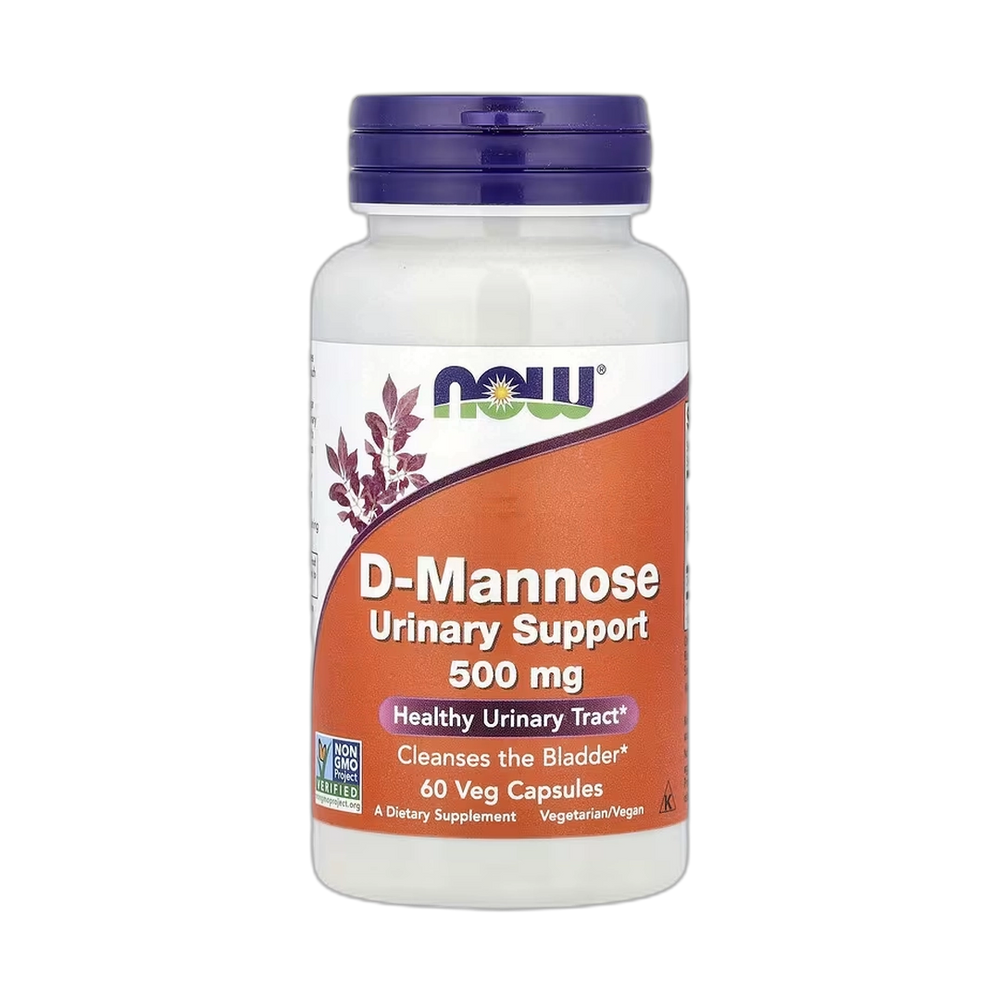 NOW Foods, D-Mannose, 500 mg, 60 Veg Capsules