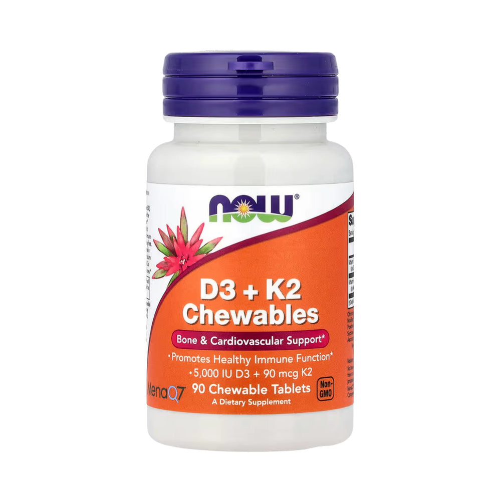 NOW Foods, D3 + K2 Chewables, 90 Chewables Tablets