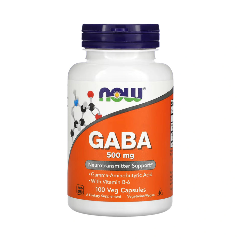 NOW Foods, GABA with Vitamin B-6, 500 mg, 100 Veg Capsules
