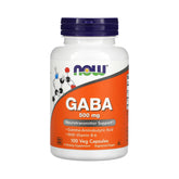 NOW Foods, GABA with Vitamin B-6, 500 mg, 100 Veg Capsules