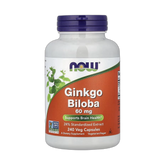 NOW Foods, Ginkgo Biloba, 60 mg, 240 Veg Capsules