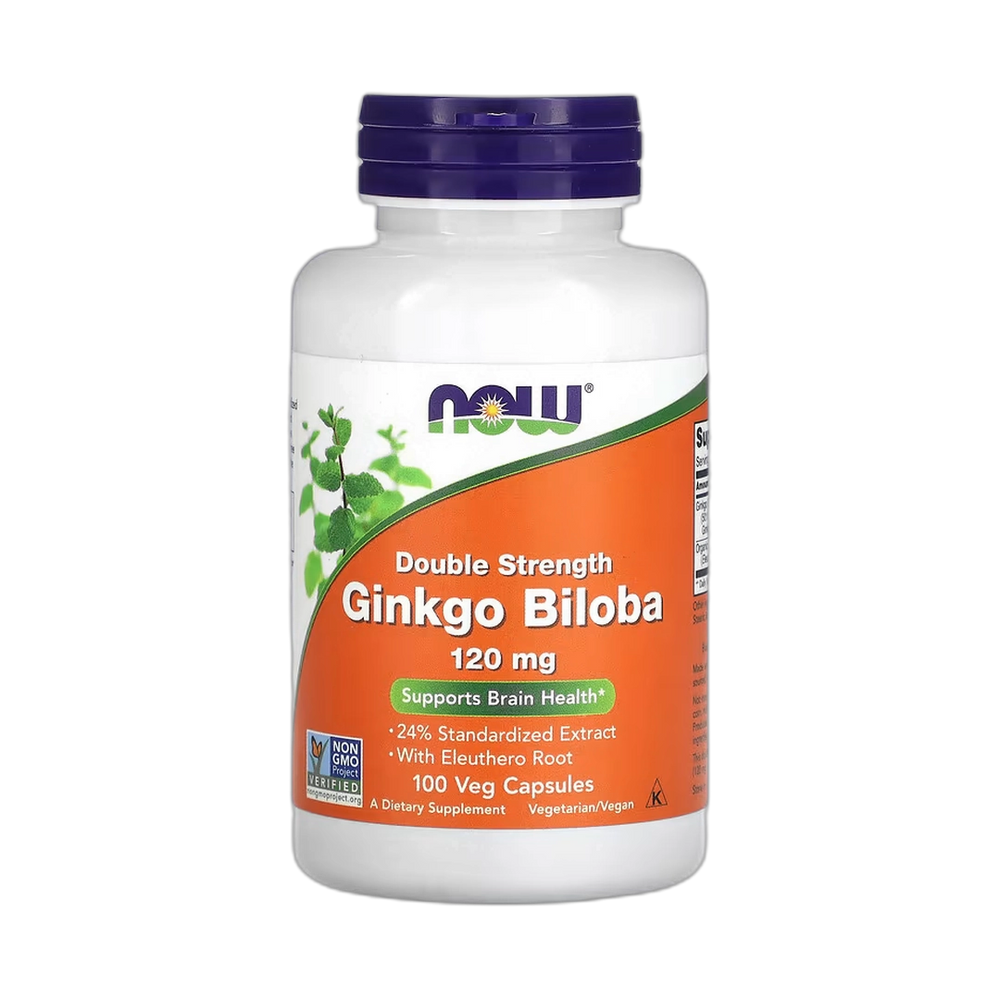 NOW Foods, Ginkgo Biloba With Eleuthero Root, 100 Veg Capsules