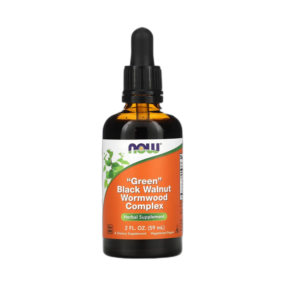 NOW Foods, Green Black Walnut Wormwood Complex, 2 fl oz, 59 ml