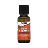 NOW Foods, Liquid D-3 & MK-7, Mint, 1 fl oz, 30 ml