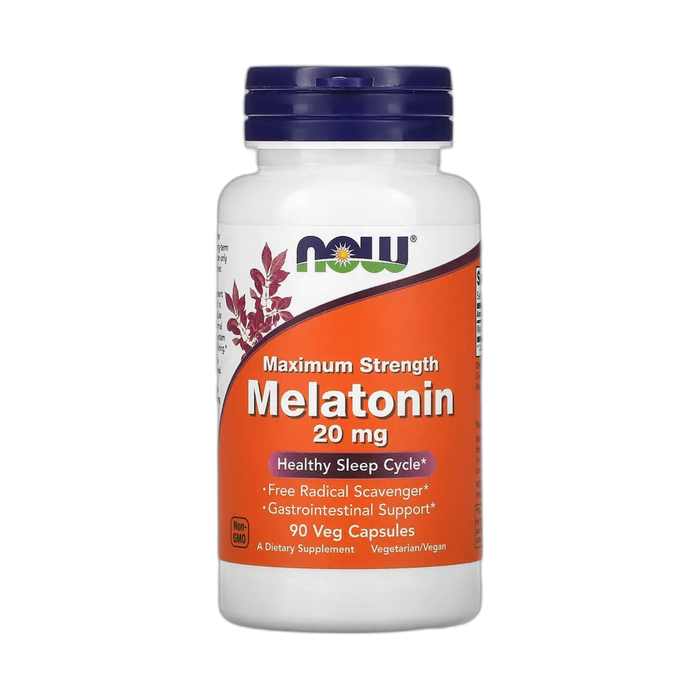 NOW Foods, Maximum Strength Melatonin, 20 mg, 90 Veg Capsules