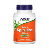 NOW Foods, Natural Spirulina, 500 mg, 120 Veg Capsules