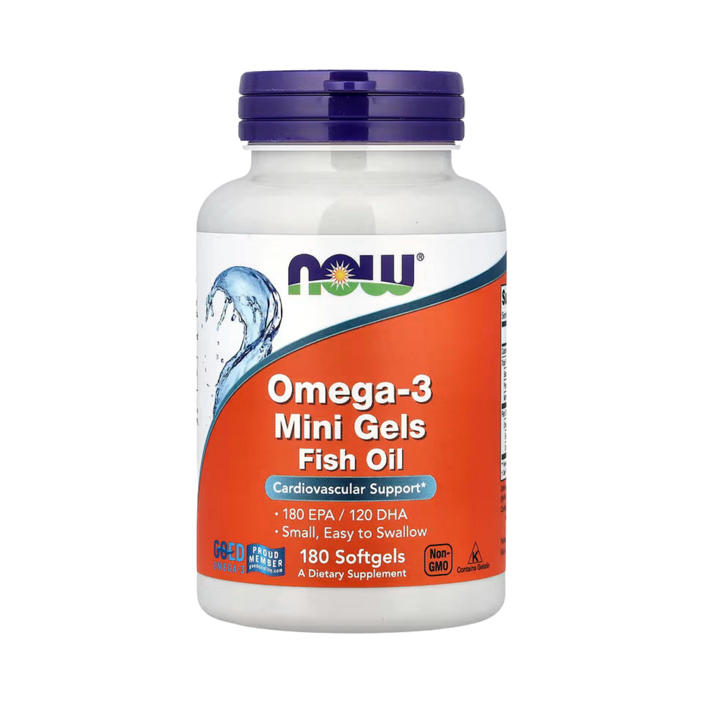 NOW Foods, Omega-3 Mini Gels Fish Oil, 180 Softgels