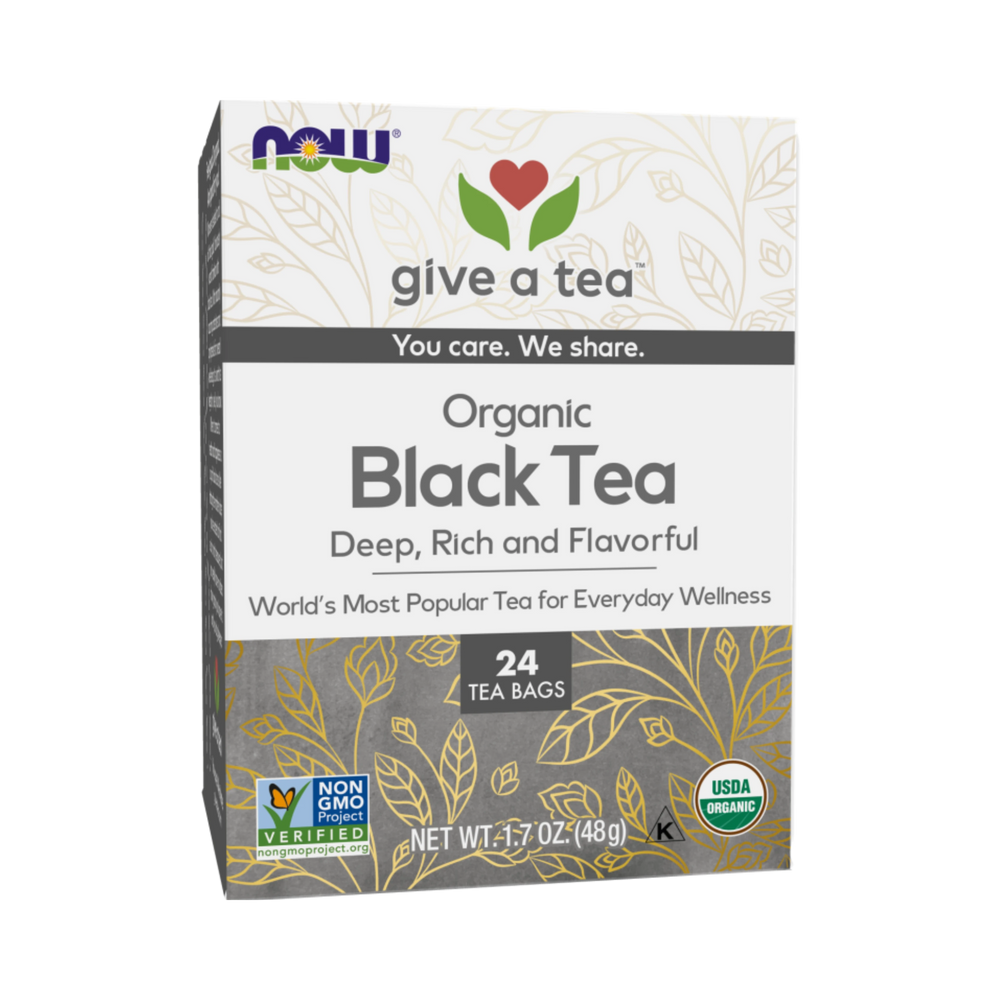 NOW Foods, Organic Black Tea, 24 Tea Bags, 1.7 Oz