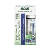 NOW Foods, Organic Essential Oils, Peppermint Roll-On, 1/3 fl oz, 10 ml