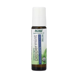 NOW Foods, Organic Essential Oils, Peppermint Roll-On, 1/3 fl oz, 10 ml
