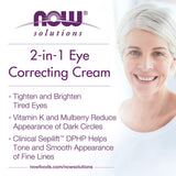 NOW Foods, Solutions, 2 in 1 Eye Correcting Cream, 1 fl oz, 30 ml