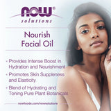 NOW Foods, Solutions, Facial Oil, Nourish, 1 fl oz, 30 ml