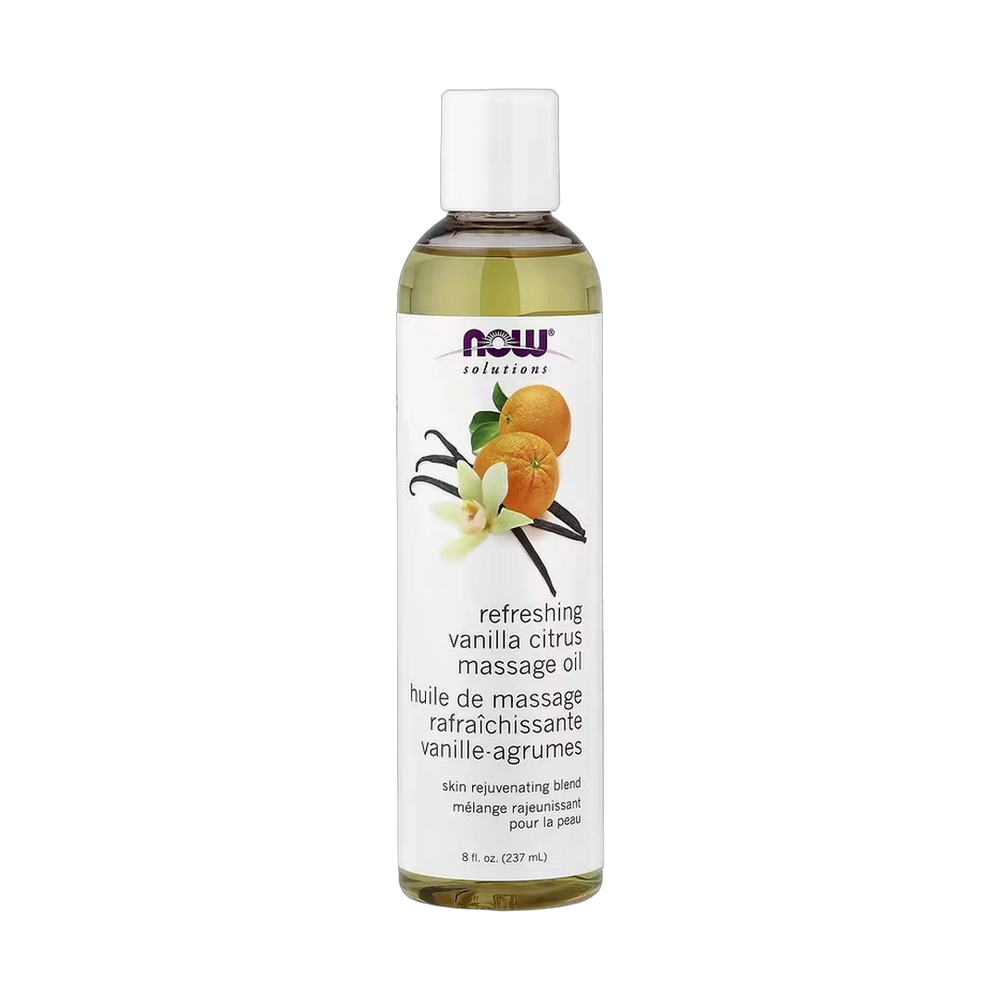 NOW Foods, Solutions, Refreshing Massage Oil, Vanilla Citrus, 8 fl oz, 237 ml