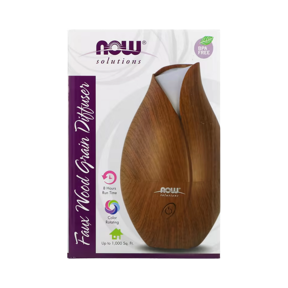 NOW Foods, Solutions, Ultrasonic Faux Wood Grain Diffuser, 1 Piece