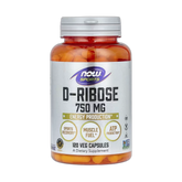 NOW Foods, Sports, D-Ribose, 750 mg, 120 Veg Capsules