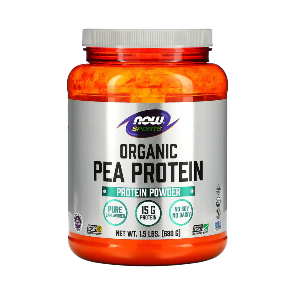 NOW Foods, Sports, Organic Pea Protein Powder, Pure Unflavored, 1.5 lbs, 680 g