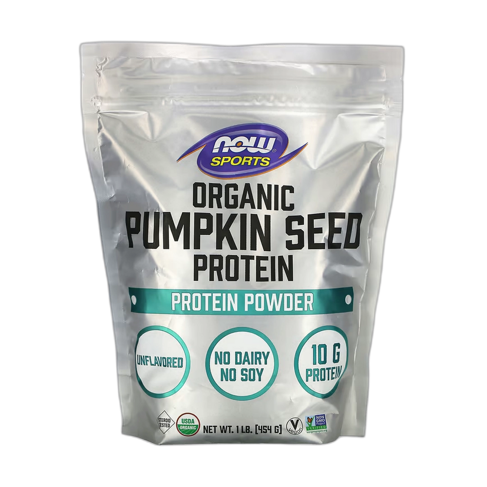 NOW Foods, Sports, Organic Pumpkin Seed Protein Powder, Unflavored, 1 lb, 454 g
